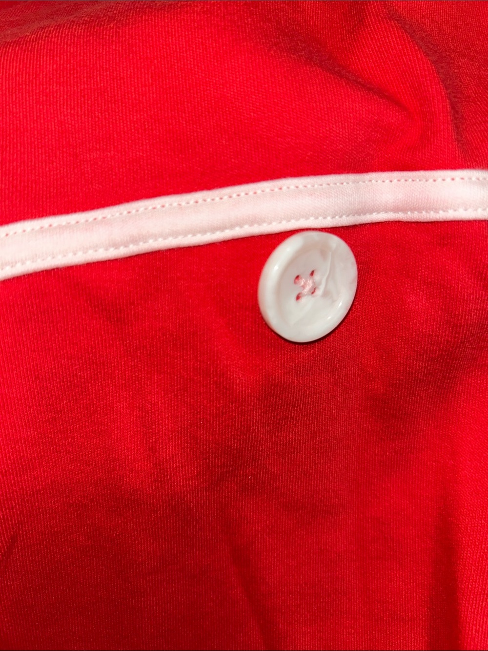 TBBC Red Long Sleeve Girl's Dress with White Trim 3T - Picture 3 of 3